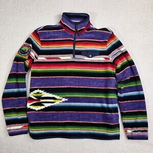 Polo Ralph Lauren Medium Southwestern Fleece Sportsman Wildlife Sweater Jacket